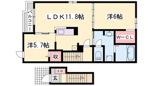 ジュワイユー・ベルⅠの物件間取画像